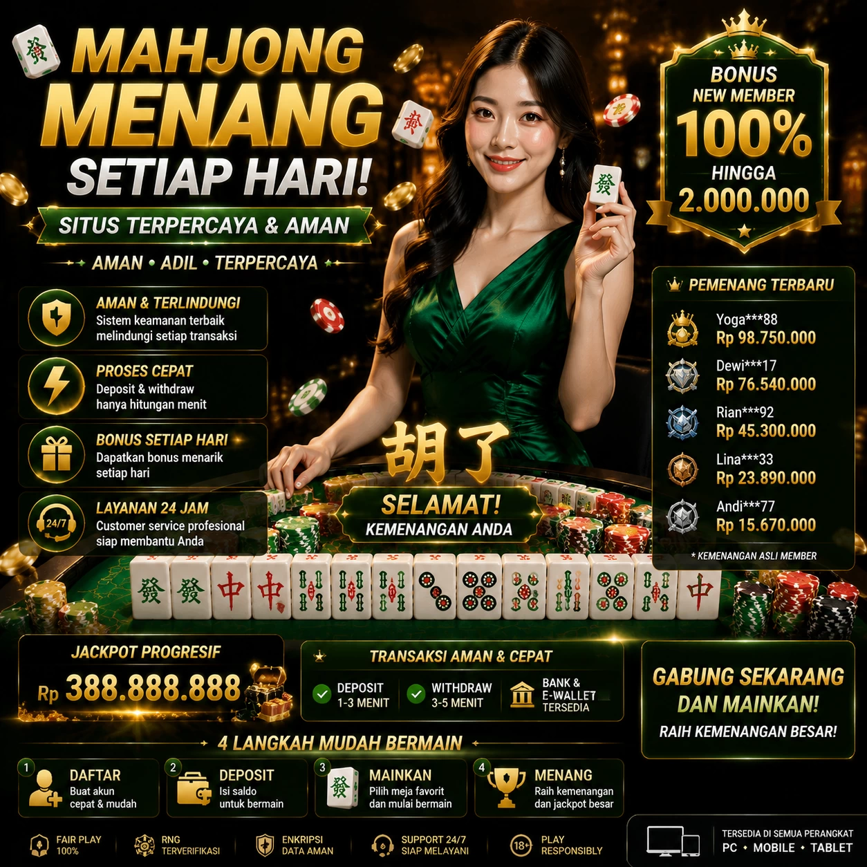 Main rajampoq.com Menang Jackpot Besar